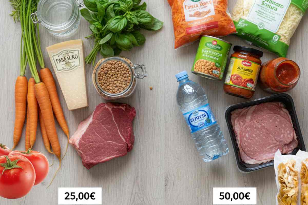 cibo fresco contro il cibo da supermercato