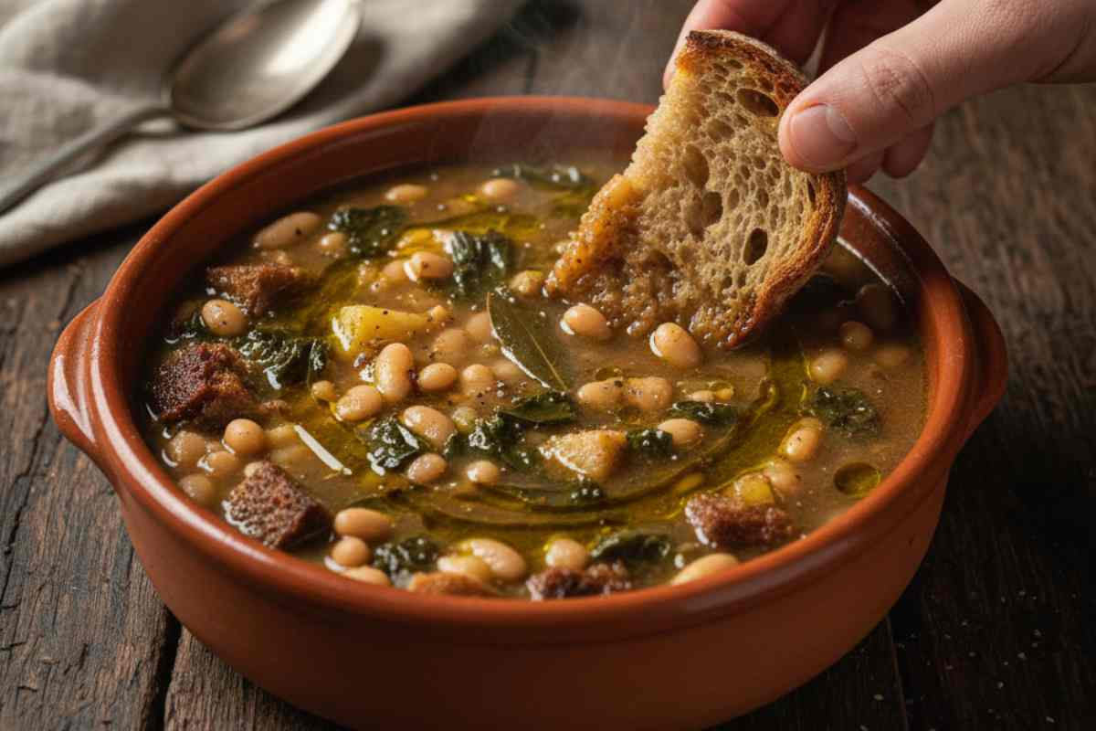zuppa di verdure e legumi con avanzi
